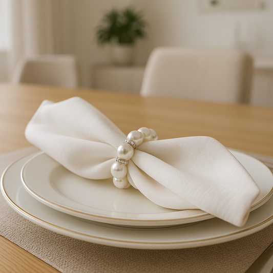 Lilar Maison Grace Elastic Napkin Rings Set