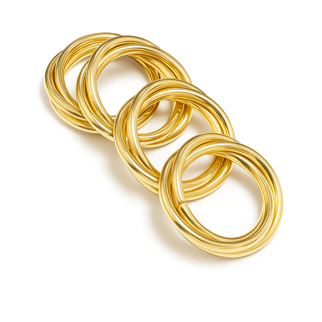 Bellezza Set – Elegant Zinc Alloy Napkin Rings (6 pcs)
