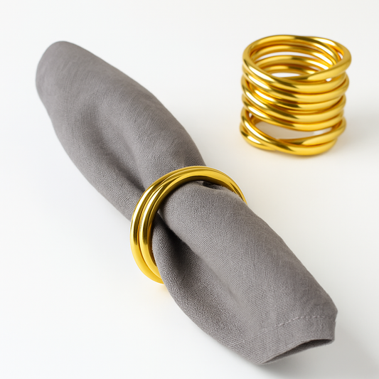 Bellezza Set – Elegant Zinc Alloy Napkin Rings (6 pcs)