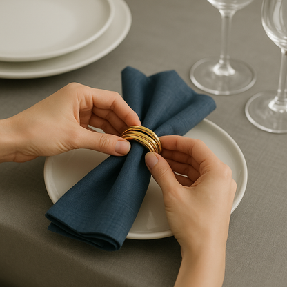 Bellezza Set – Elegant Zinc Alloy Napkin Rings (6 pcs)