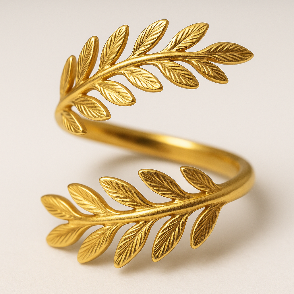 Wheatley Set – Premium Wheat Leaf Napkin Rings - 12 Pcs