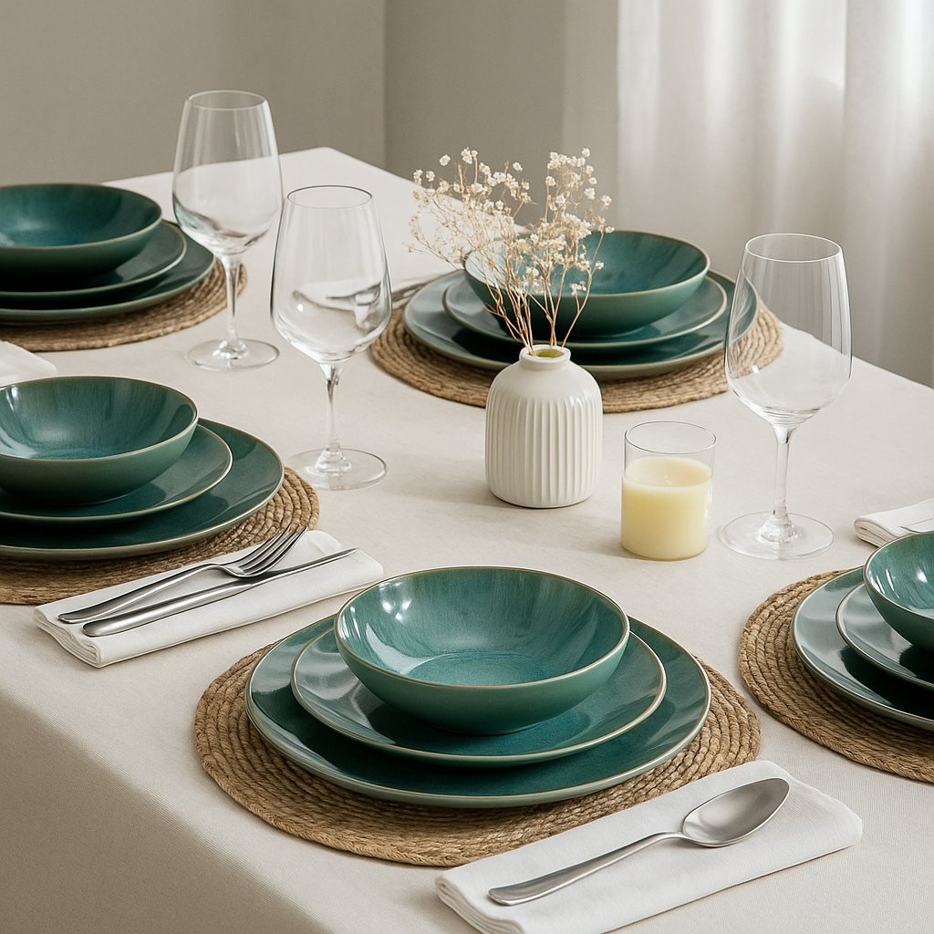 Seraphine Collection – Unique Textured Stoneware Dinnerware Set