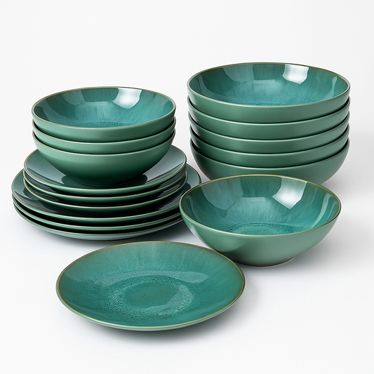 Seraphine Collection – Unique Textured Stoneware Dinnerware Set