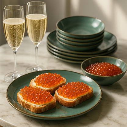 Seraphine Collection – Unique Textured Stoneware Dinnerware Set