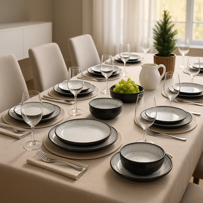 Santorini Dinner Set – Mediterranean Porcelain Collection