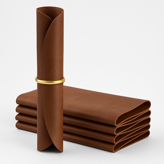 Elegant Double-Layer PVC Leather Placemats – Set of 6