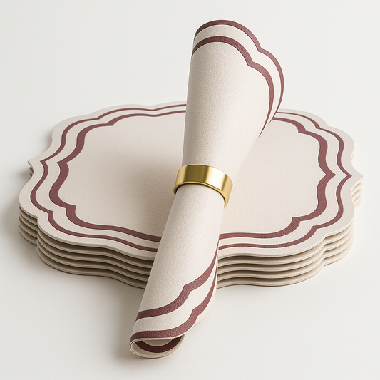 Premium Morandi Cream Placemats – Antislip & Thermal Protection