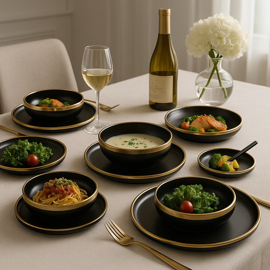 Porcelain Plates Lucerne Midnight Majesty