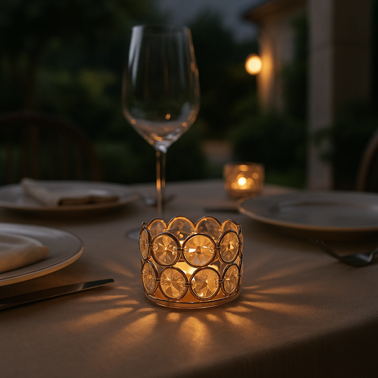 Candle Holder Crystal Florence Charm