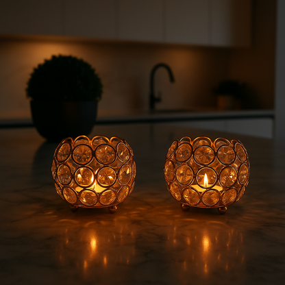 Candle Holder Florence Golden Glow Set