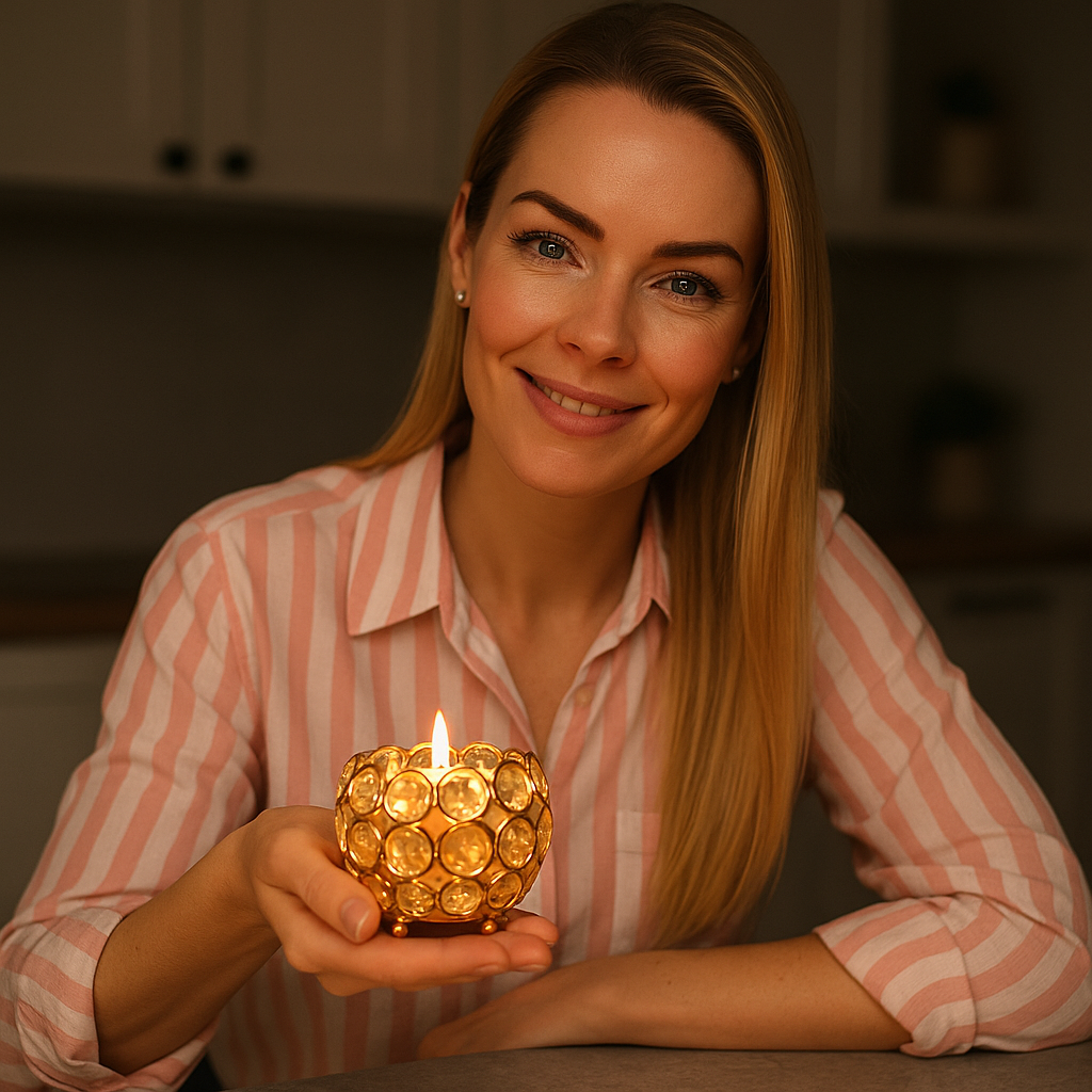 Candle Holder Florence Golden Glow Set