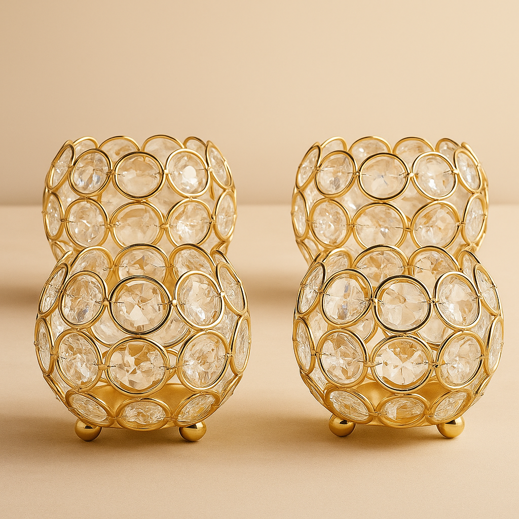 Candle Holder Florence Golden Glow Set