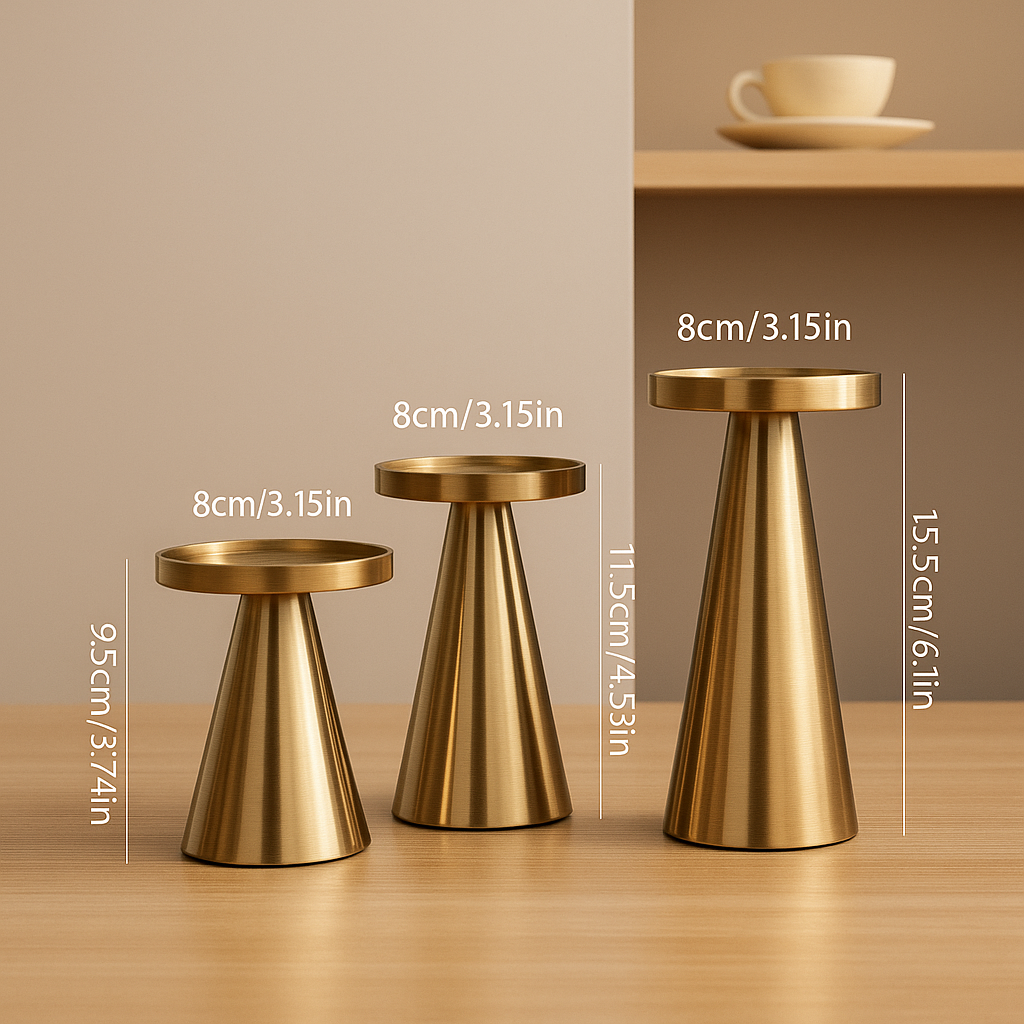 Candle Holders Siena Copper Charm – Set of 3