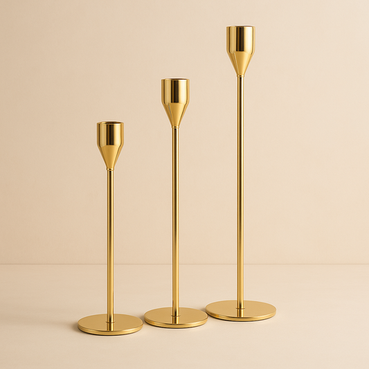 Candle Holders Orient Gold Harmony – Set of 3