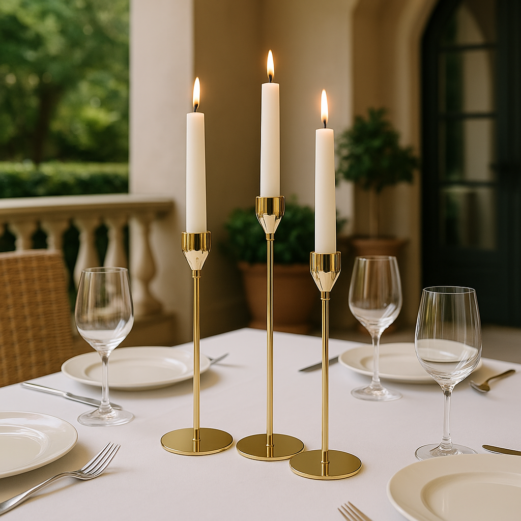 Candle Holders Orient Gold Harmony – Set of 3