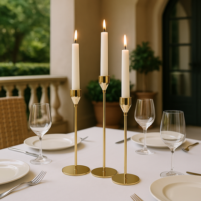Candle Holders Orient Gold Harmony – Set of 3