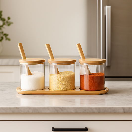 Glass Spice Jars Set Valencia Heritage