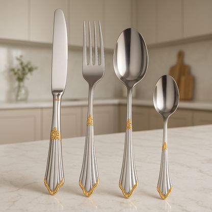 Cutlery Set Versailles Monarchy Golden Elegance