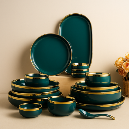 Porcelain Dinner Plate Tivoli Emerald Grace