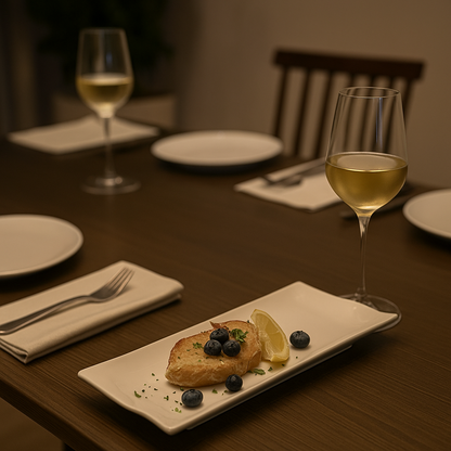 Plates Geneva White Rectangular Ceramic Essence