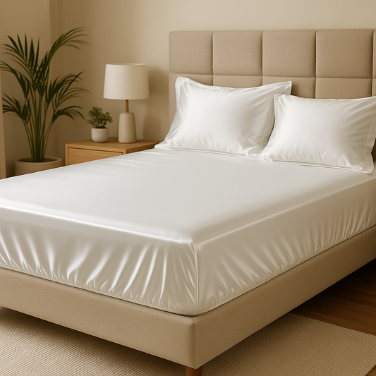 Bedsheet Splendor Satin Fitted Sheet Soft Elegance