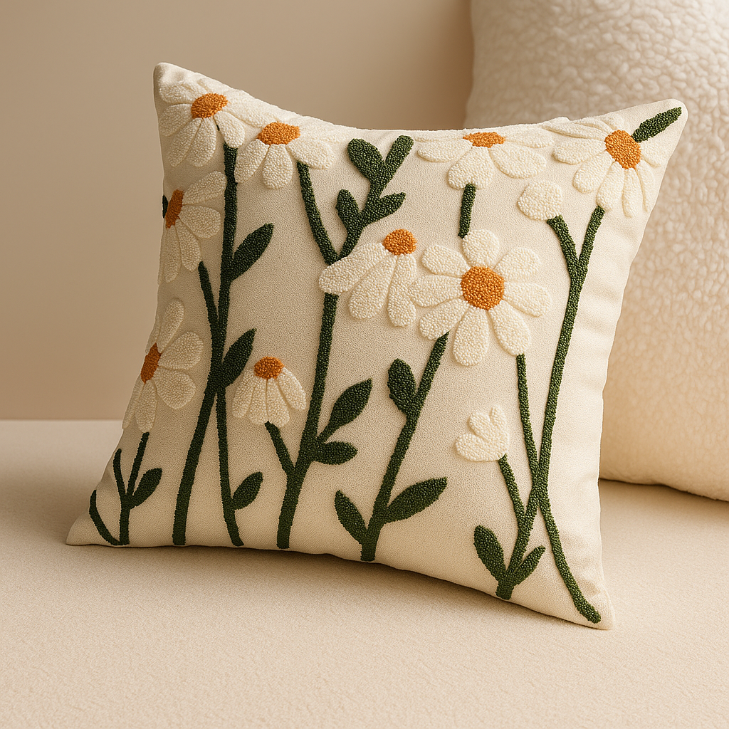 Pillow Cover Bloom Nordic Floral Living Elegance