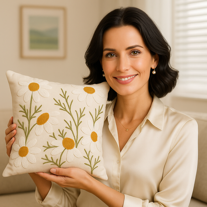 Pillow Cover Bloom Nordic Floral Living Elegance