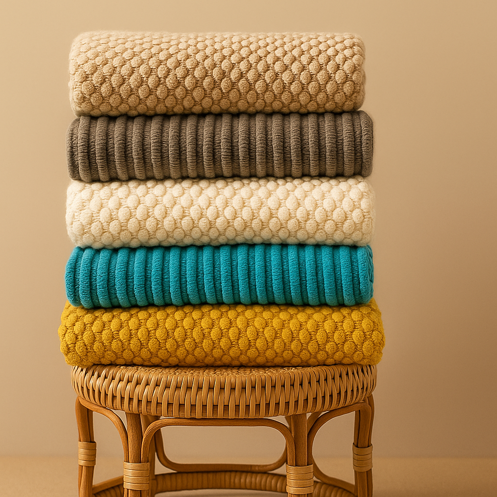 Blanket Magnolia Knitted Fluffy Throw