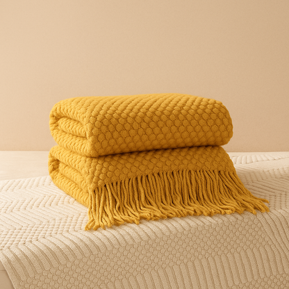 Blanket Magnolia Knitted Fluffy Throw