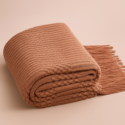 Blanket Magnolia Knitted Fluffy Throw