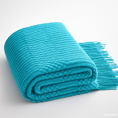 Blanket Magnolia Knitted Fluffy Throw