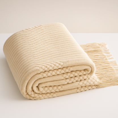 Blanket Magnolia Knitted Fluffy Throw