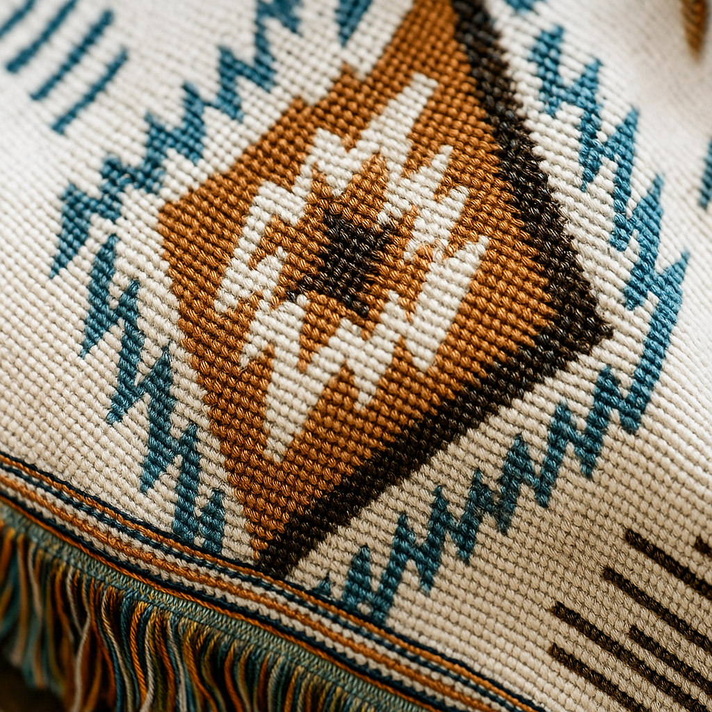 Blanket Avignon Nordic Knitted Striped Elegance