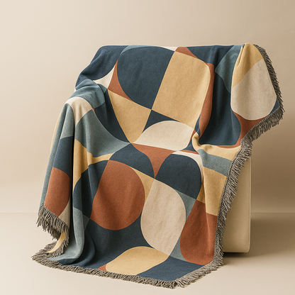 Blanket Avignon Nordic Knitted Striped Elegance
