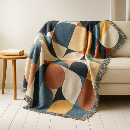 Blanket Avignon Nordic Knitted Striped Elegance