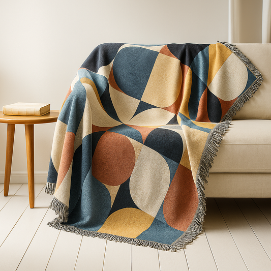 Blanket Avignon Nordic Knitted Striped Elegance