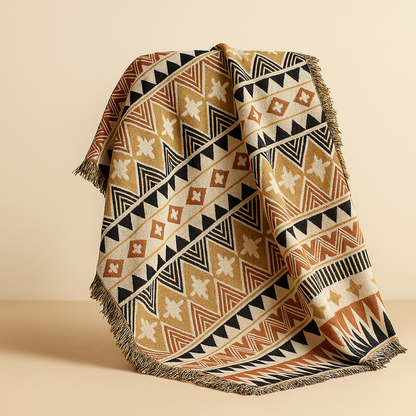 Blanket Avignon Nordic Knitted Striped Elegance
