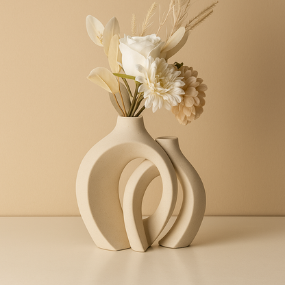 Vase Ceramic Nordic Hollow Modern Elegance