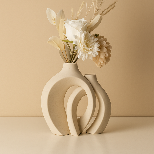 Vase Ceramic Nordic Hollow Modern Elegance