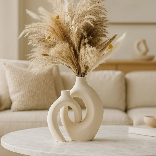 Vase Ceramic Nordic Hollow Modern Elegance