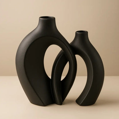 Vase Ceramic Nordic Hollow Modern Elegance