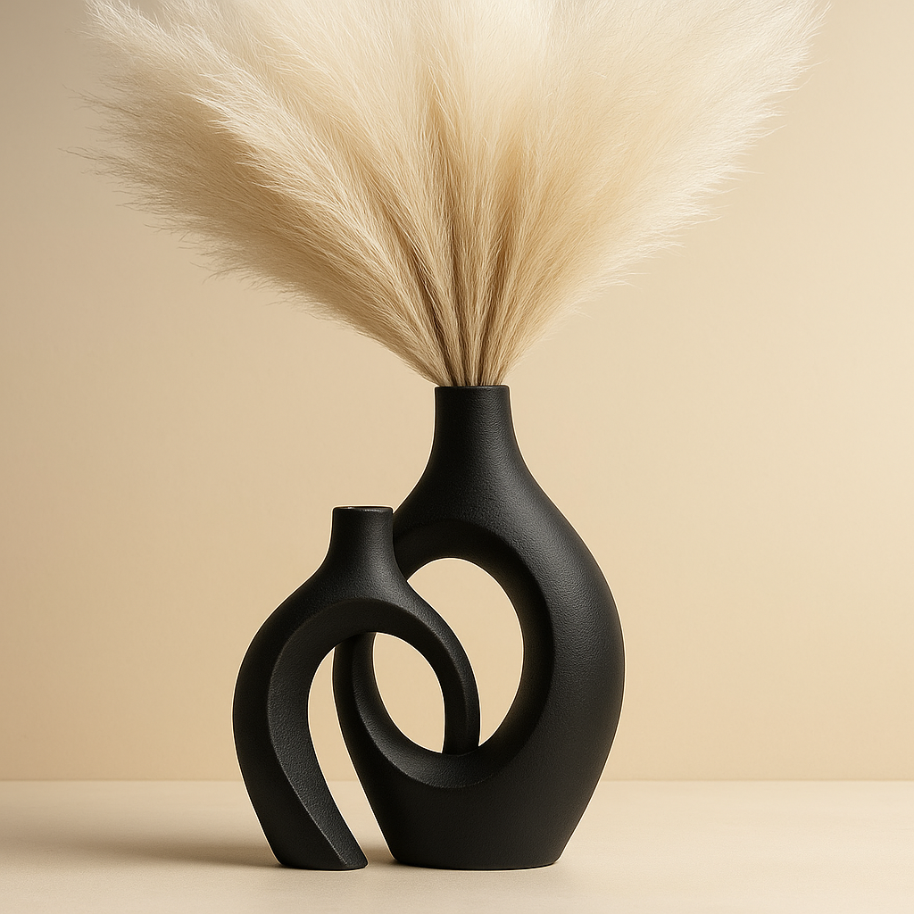 Vase Ceramic Nordic Hollow Modern Elegance