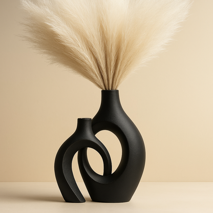 Vase Ceramic Nordic Hollow Modern Elegance