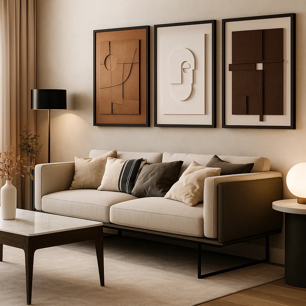 Wall Art Canvas Nordic Geometric 3D Essence