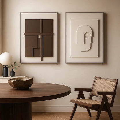 Wall Art Canvas Nordic Geometric 3D Essence
