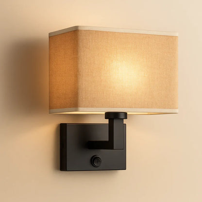 Wall Lamp Minimalist Fabric Shade Modern Refuge