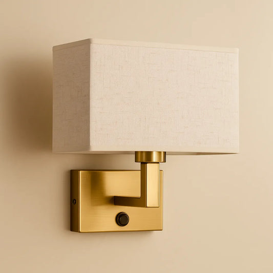 Wall Lamp Minimalist Fabric Shade Modern Refuge