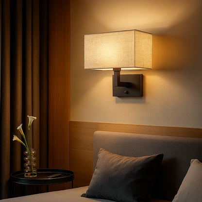 Wall Lamp Minimalist Fabric Shade Modern Refuge