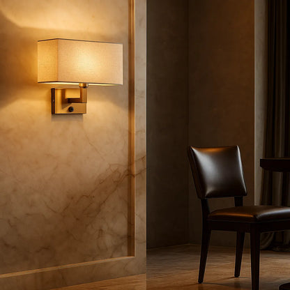Wall Lamp Minimalist Fabric Shade Modern Refuge