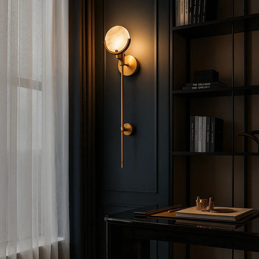 Wall Lamp Gold Marble Copper Modern Brilliance